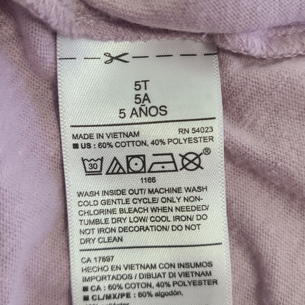 Old Navy Girls 5T Purple Constellation Polar Bear Long Sleeve Shirt Top - Picture 6 of 6